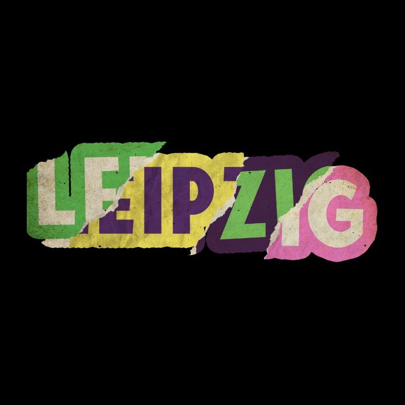 Leipzig Germany City Font Punk Retro