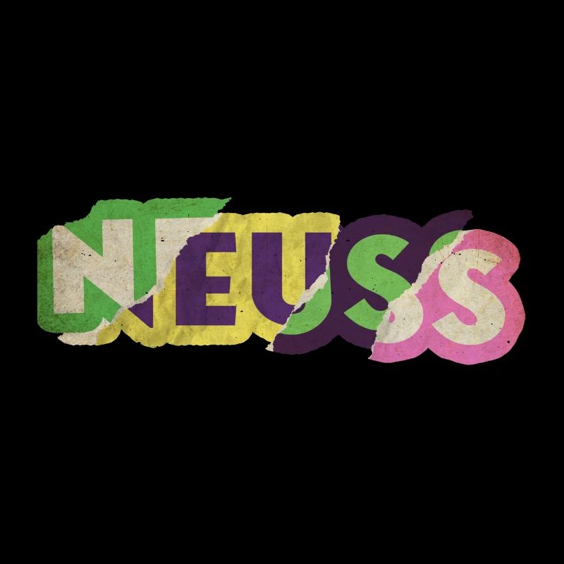 Neuss Germany City Font Punk Retro