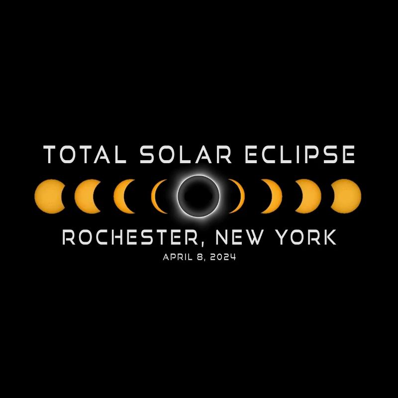 Rochester New York Eclipse de Soleil 2024 8 avril