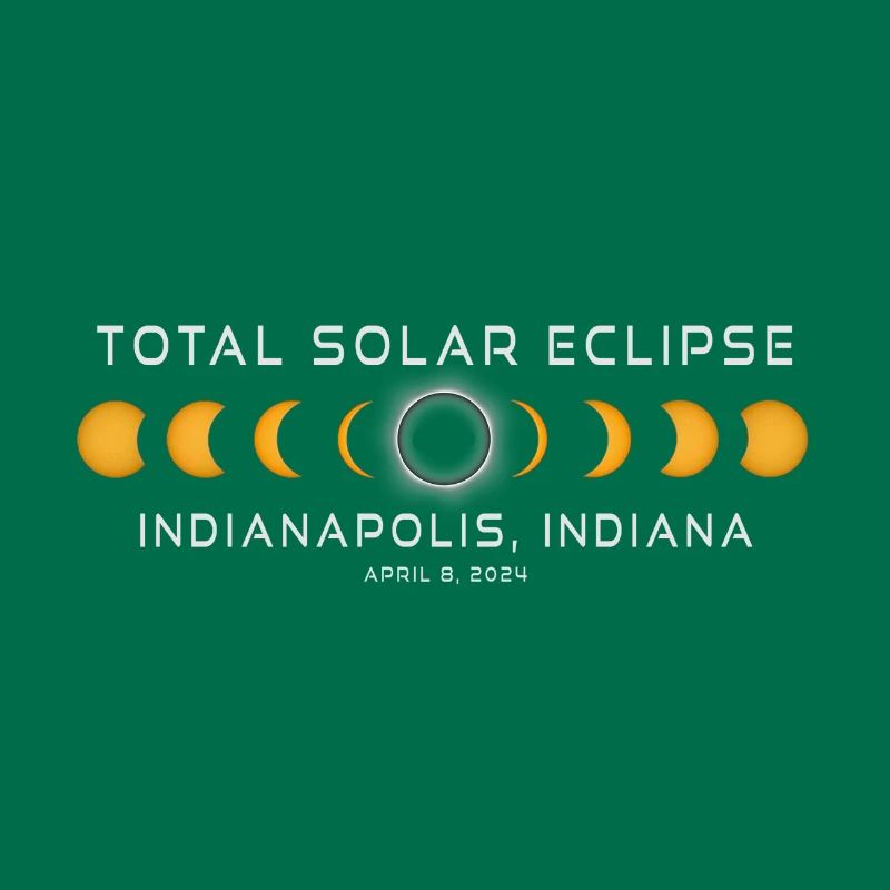 Indianapolis Indiana Eclipse de Soleil 2024 8 avril