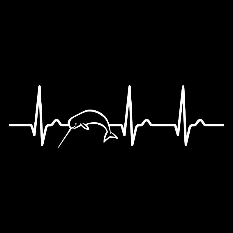 ECG curve - heart curve - pulse - narwhal - sea