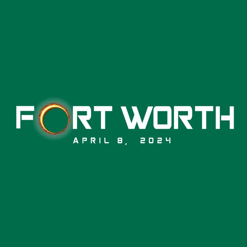Fort Worth Texas 2024 Eclipse Souvenir 8 avril