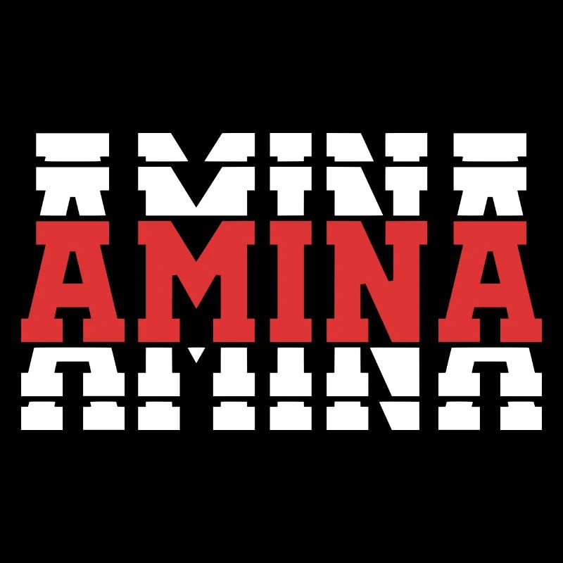 t-shirt Amina t-shirt gift idea stacked text