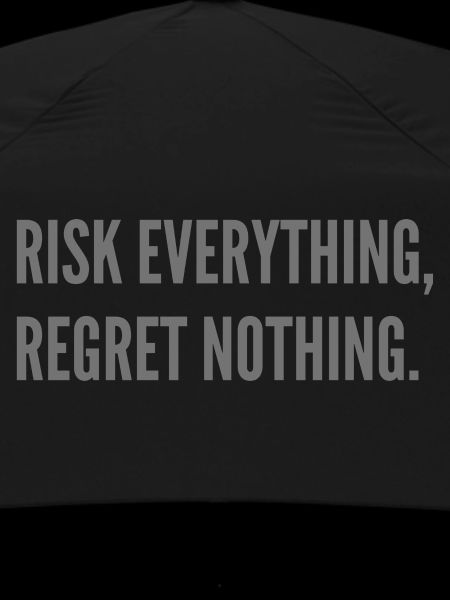 Risk everything, regret nothing.
