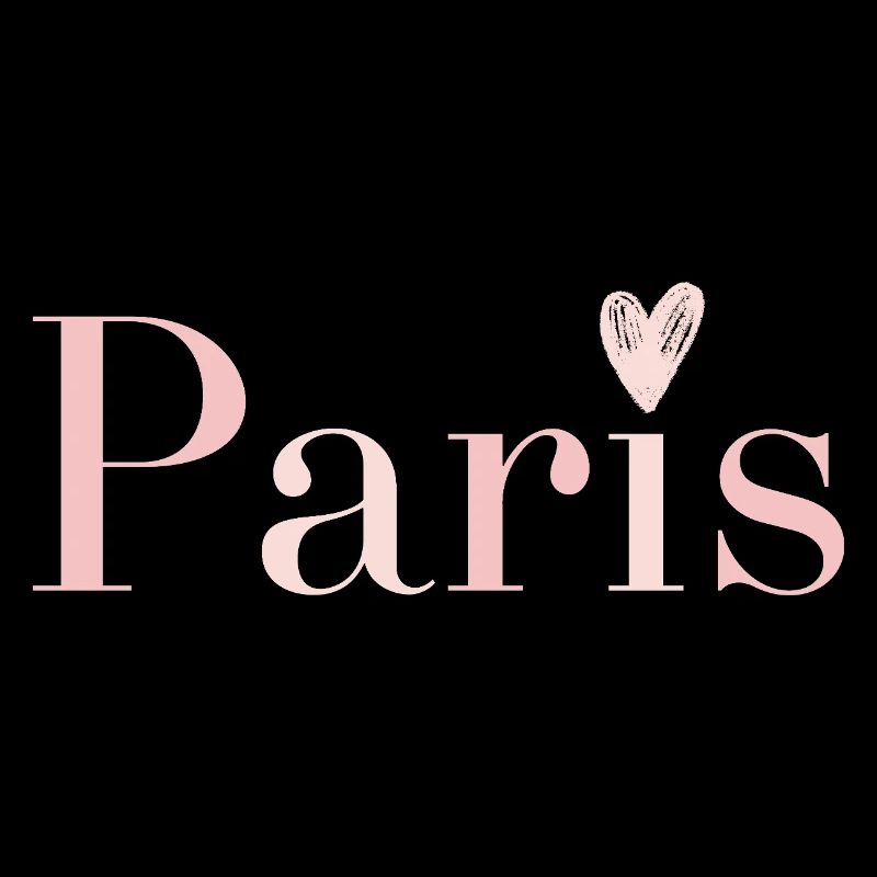 Paris in Pink mit Herz auf dem I