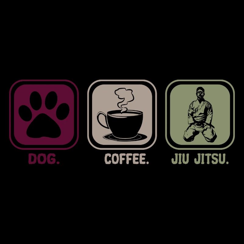 Jiu Jitsu Dog Coffee Fighter