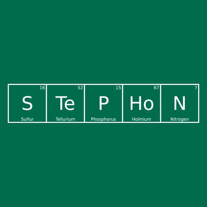 Stephon Name First Name Chemistry Periodic Table Element