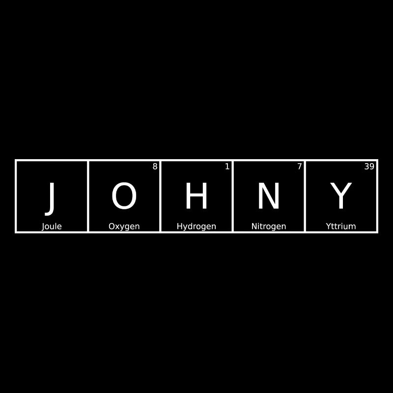 Johny Nom Prénom Chimie Éléments du tableau périodique