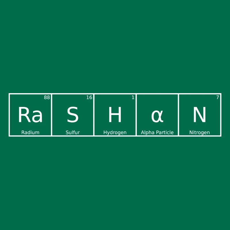 Rashan Name First Name Chemistry Periodic Table Elements