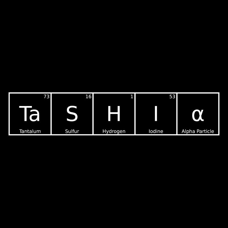 Tashia Surname First Name Chemistry Periodic Table Elements