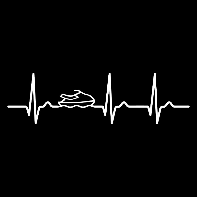 ECG curve - heart curve - pulse - jet ski - scooter