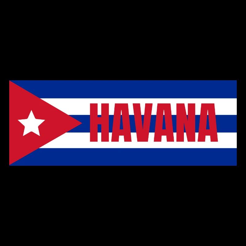 La Havane dans le drapeau cubain