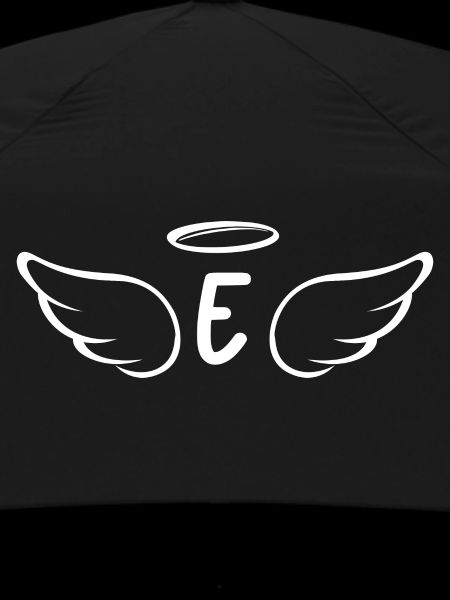 Letter e angel wings