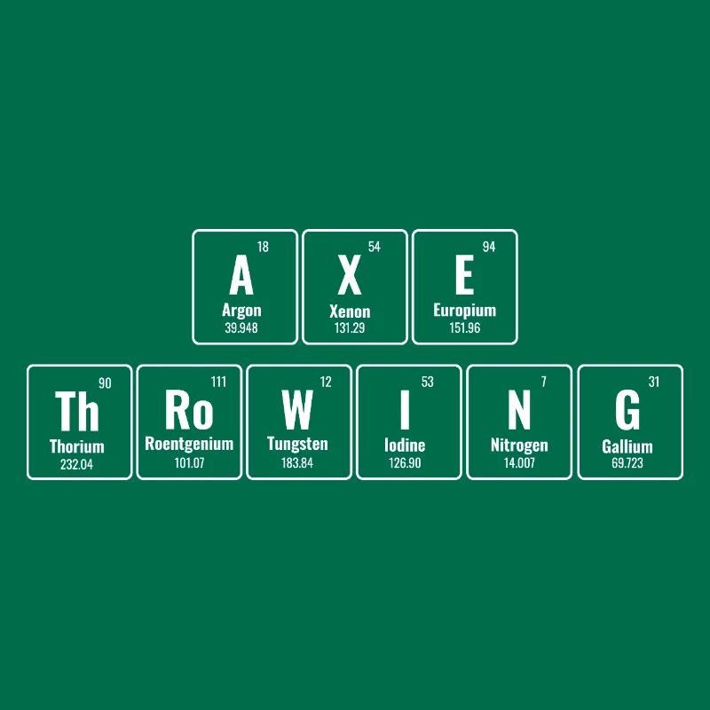 Axe Throwing Periodical Table Of Elements Hatchet