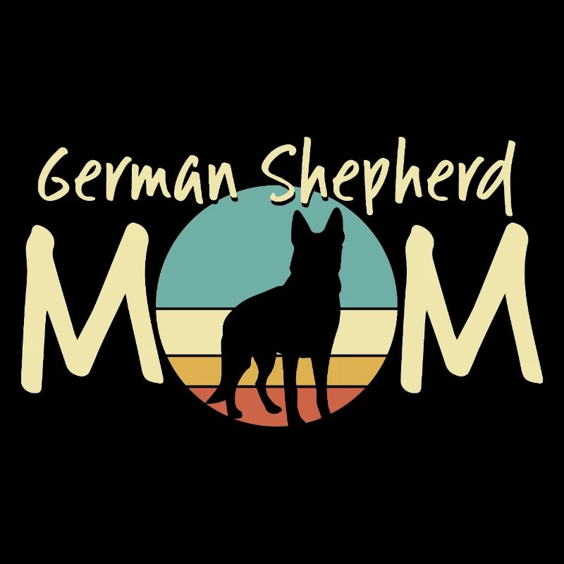 Deutscher Schäferhund Mama Retro Design