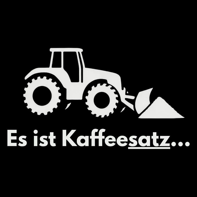 Kaffeesatz-Traktor Pflug-Motiv