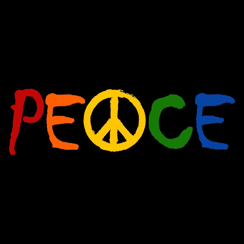 PEACE - with the A as a peace symbol Peace sign