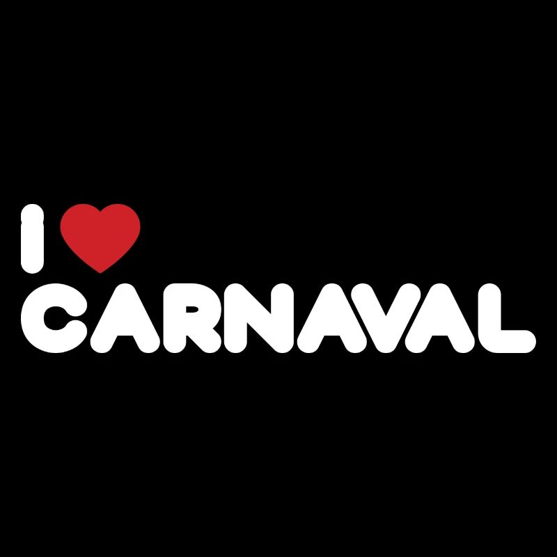 Ich liebe Carnival Design Weiß