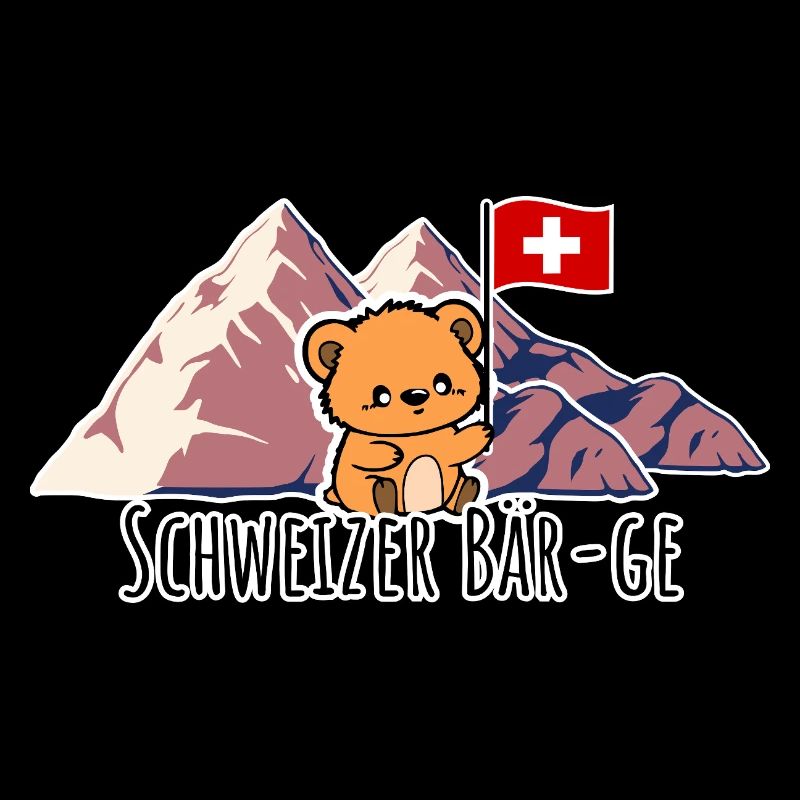 Les montagnes suisses, euh, les ours ! Petit ours suisse mignon