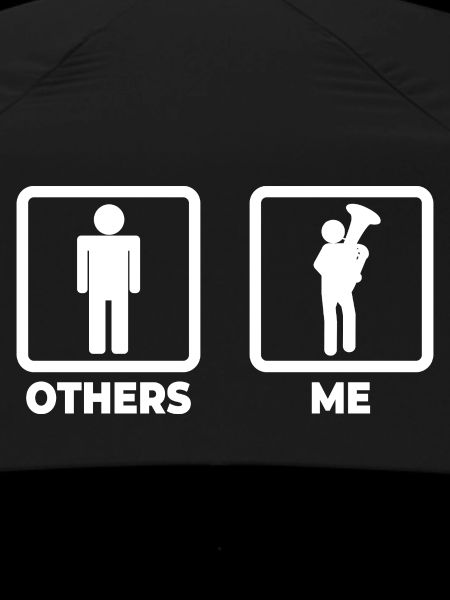 Tuba player stick figure