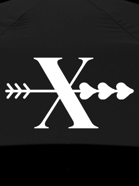 Buchstabe x Herzpfeil