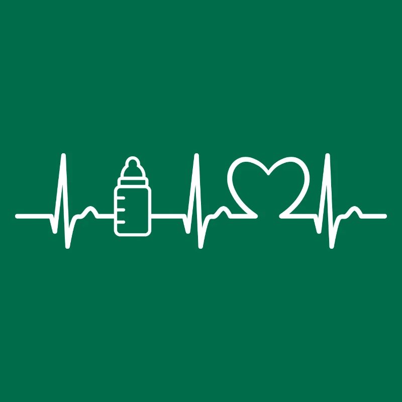 Courbe ECG - Courbe cardiaque - Famille - Bébé - Enceinte