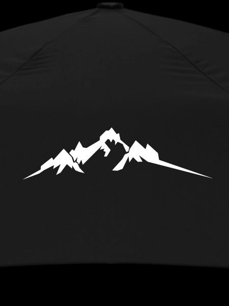 Silhouette mountains white