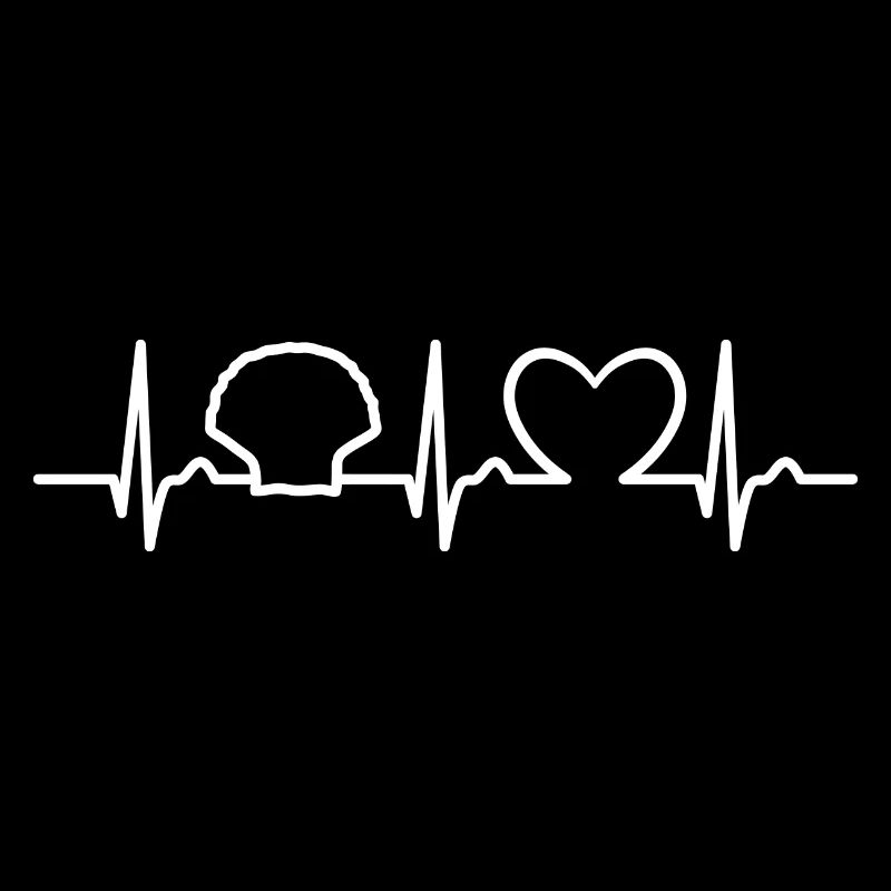 EKG Kurve - Herzkurve - Jakobsmuschel - Pilger