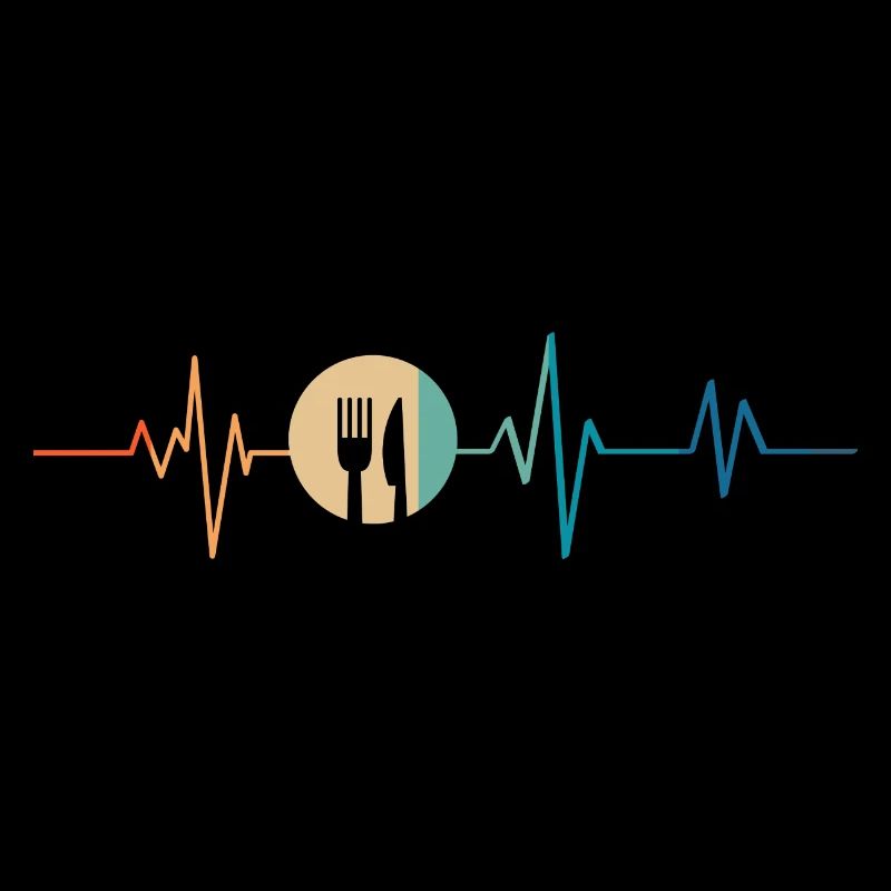 Retro Heartbeat Spoon and Fork