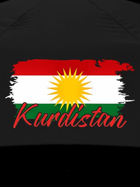 Kurdische Flagge mit Kurdistan Kurden 