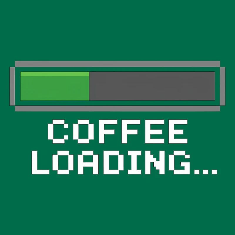 Coffee Loading Bar Pixel