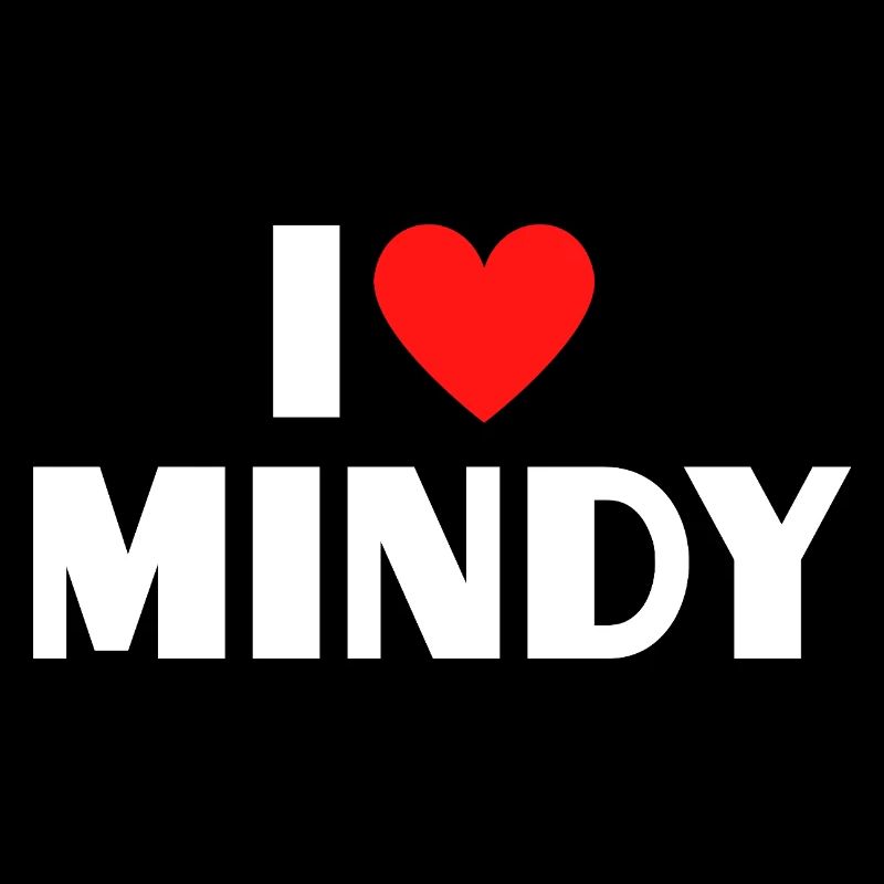 J’adore Mindy Red Heart Déclaration rétro