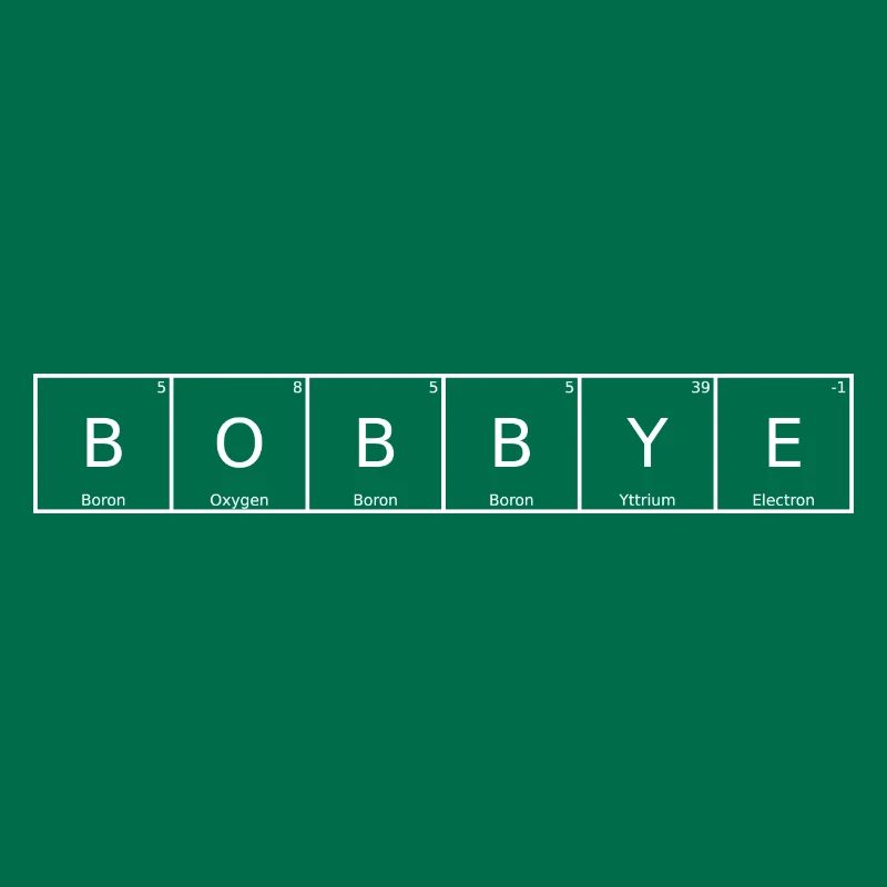 Bobbye Nom Prénom Chimie Tableau périodique Éléments