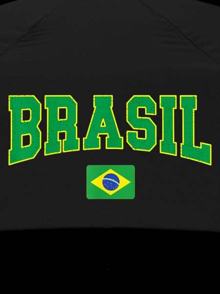 Brasil Block Letters with Flag