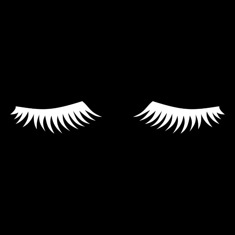 Eyelashes closed
