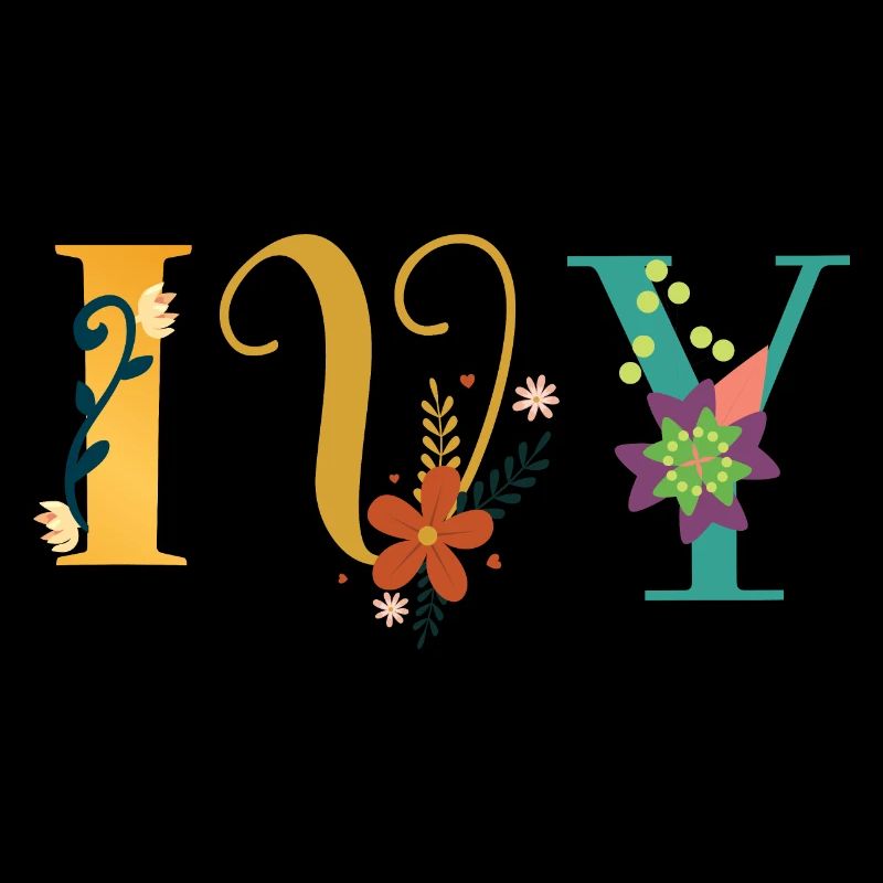 ART DU NOM EVO avec des fleurs brodées