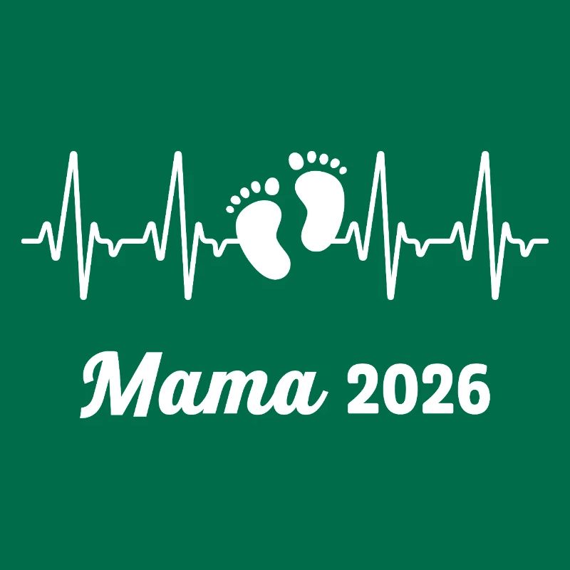 Mama 2026 Loading Werdender Mutter Herzschlag