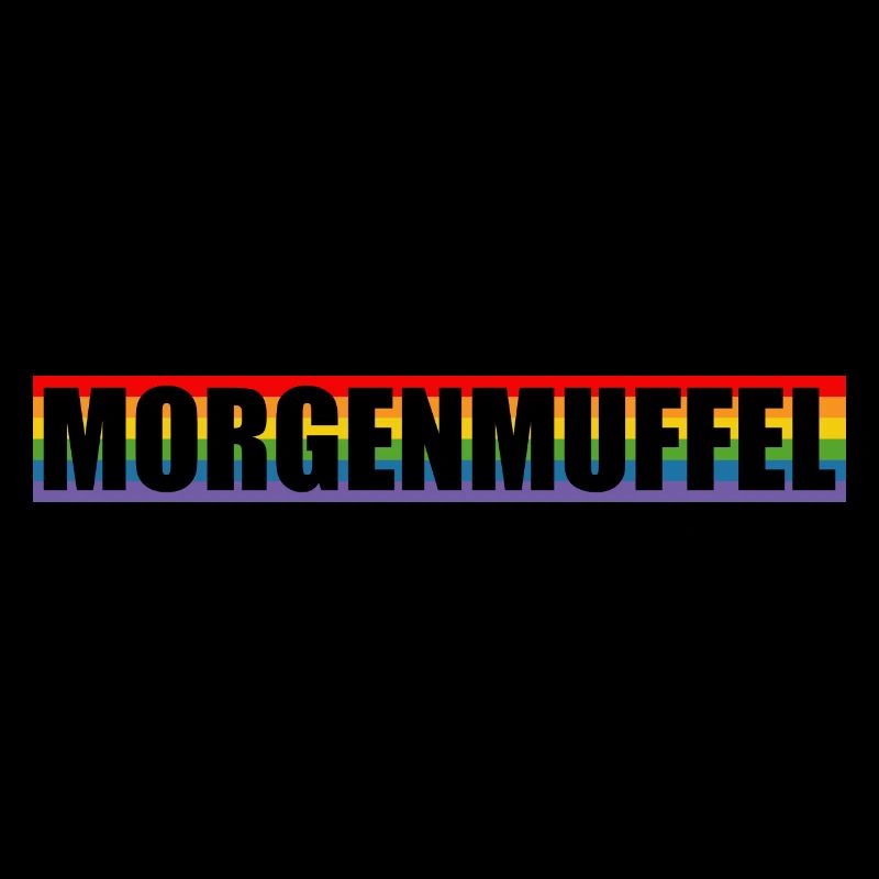 Morgenmuffel regenbogen Silhouette