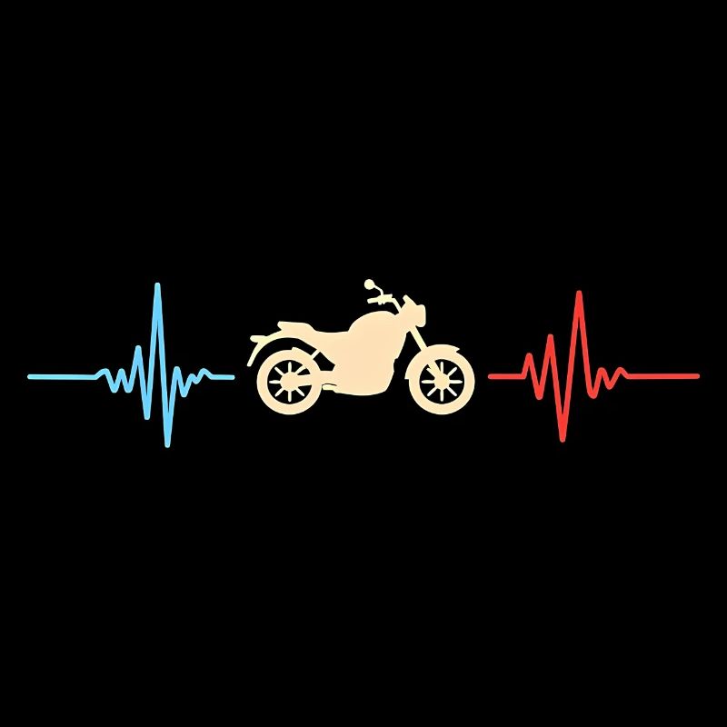Motorrad Herzschlag Biker EKG Herzfrequenz