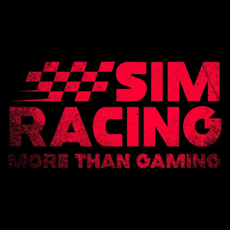Sim Racing Neon Checkered Logo