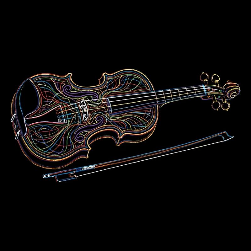 Instrument de musique de violon Dessin d’art Gravure
