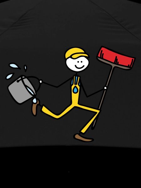 Cleaning man