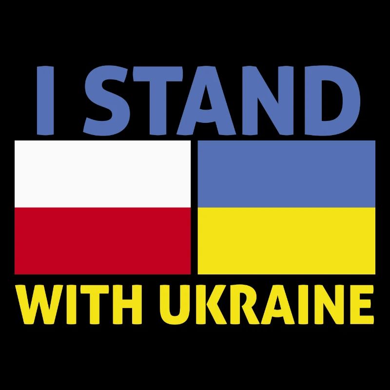 Ich bin mit der ukrainischen Flagge polens