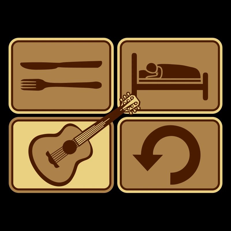 Repeat daily playing guitar