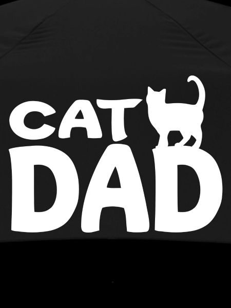 Daddy Cat Silhouette White