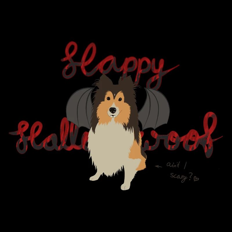 Happy Hallowoof Halloween Dog Comic Sheltie