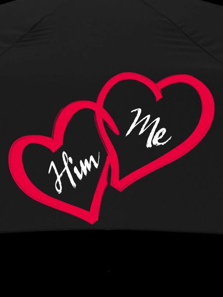 Linked hearts Him me