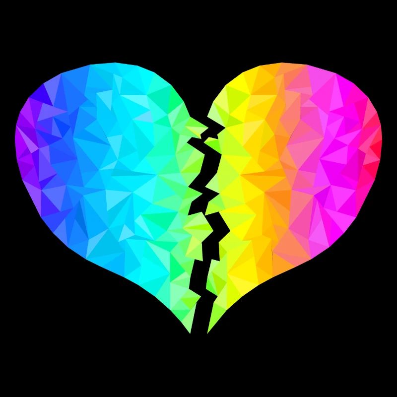 buntes Herz Regenbogenfarben