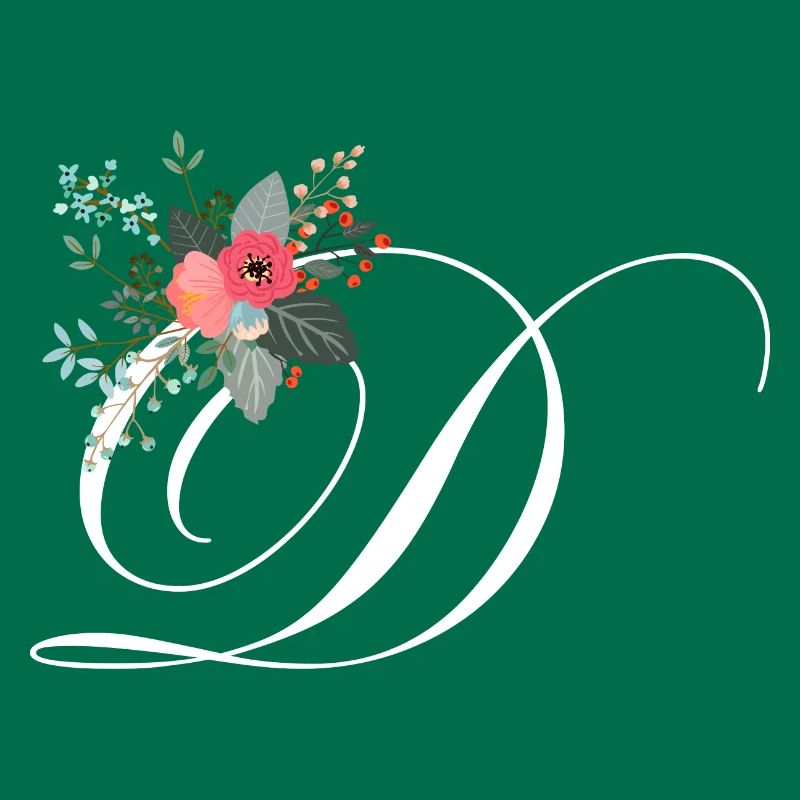 Lettre d fleuris