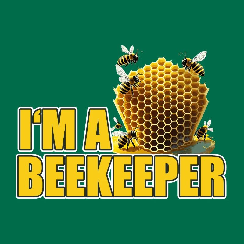 I’m a Beekeeper cool proud logo design